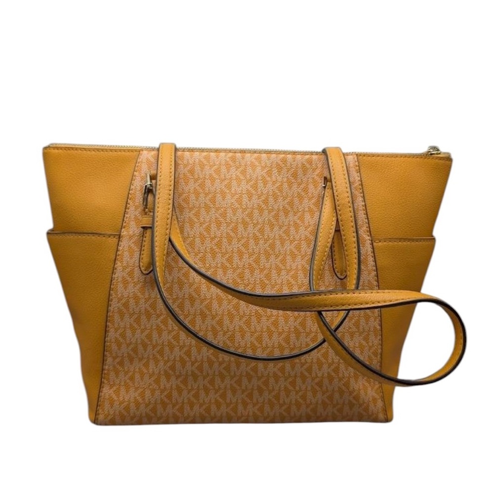 Michael Kors Mustard Yellow Signature Tote - Picture 2 of 13